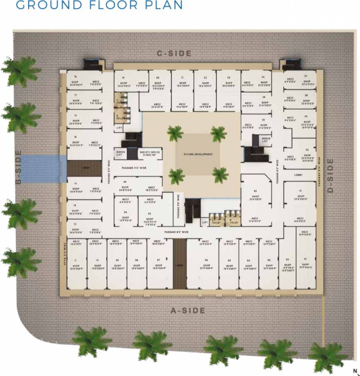  krishna business centre Krishna Business Centre Ground Cluster Plan
