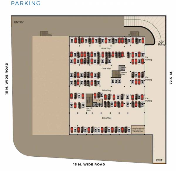  krishna-business-centre Krishna Business Centre Parking Cluster Plan