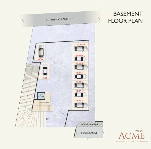  acme Acme Cluster Plan for Basement Floor