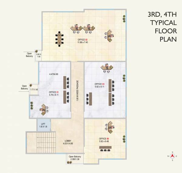  acme Acme Cluster Plan from 3rd to 4th Floor