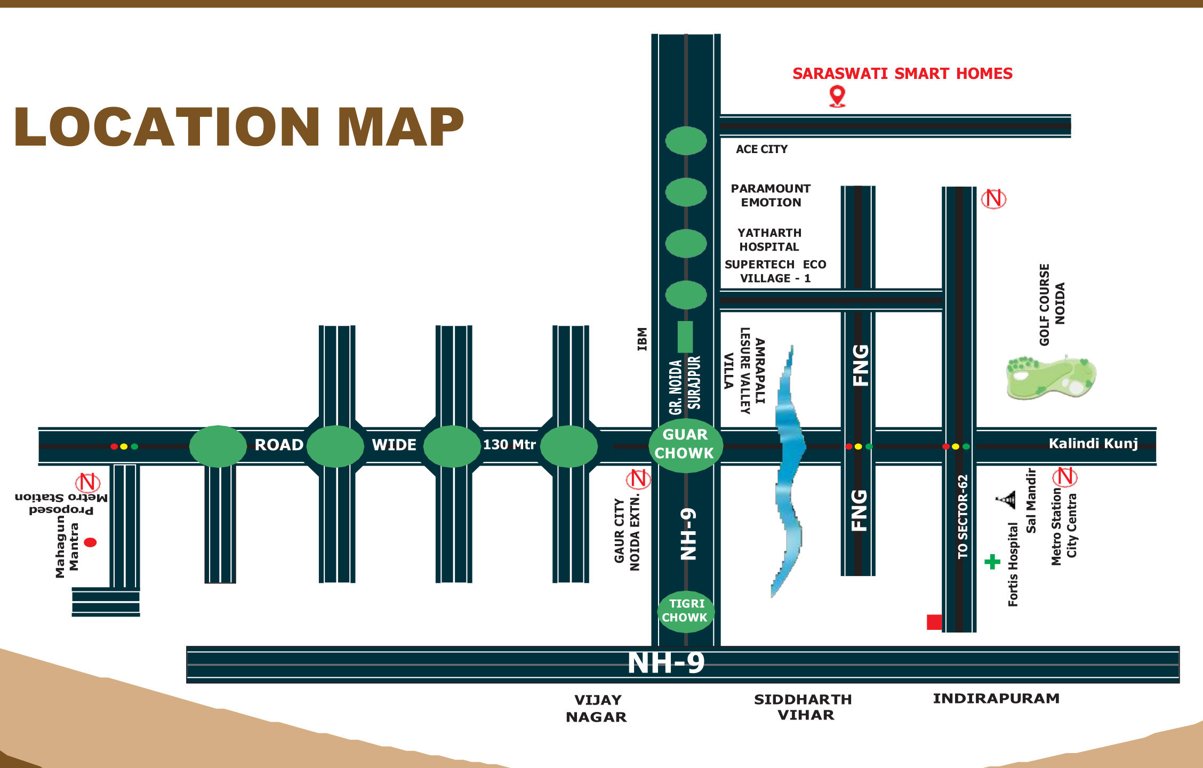 saraswati smart homes Location Plan