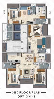  sagar- Hetali Sagar Option II Cluster Plan For 3rd Floor