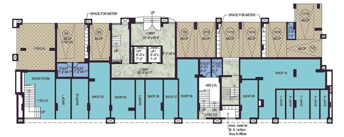  manor the signature Cluster Plan For Ground Floor