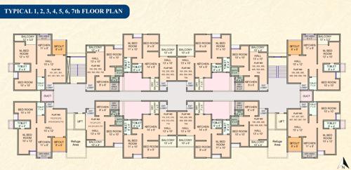  vihar Amruta Vihar Cluster Plan From 1st To 7th Floor