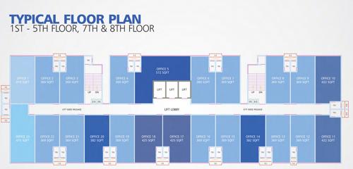  goldcrest-business-park Goldcrest Business Park Cluster Plan from 1st to 8th Floor