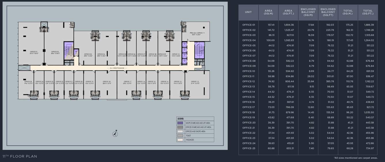  the plarinum towers The Plarinum Towers 11th Floor Cluster Plan