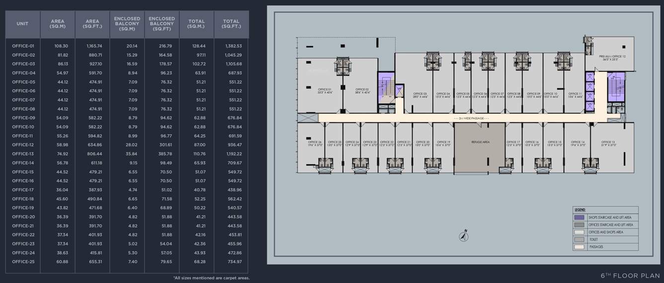  the plarinum towers The Plarinum Towers 6th Floor Cluster Plan