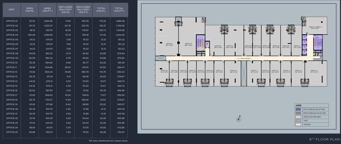  the plarinum towers The Plarinum Towers 8th Floor Cluster Plan