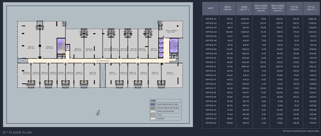  the plarinum towers The Plarinum Towers 9th Floor Cluster Plan