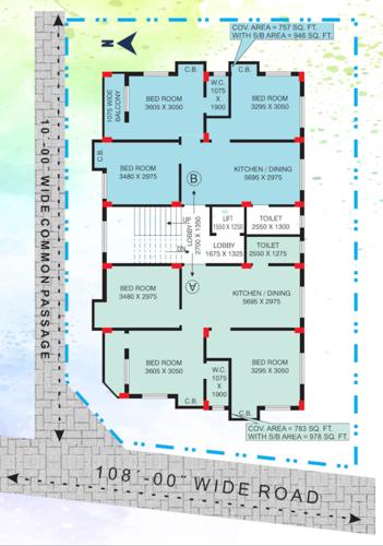  apurba-apartment Apurba Apartment Cluster Plan from 1st to 5th Floor