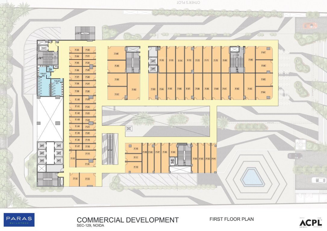  paras avenue Block 1,2 & 3 Cluster Plan for 1st Floor