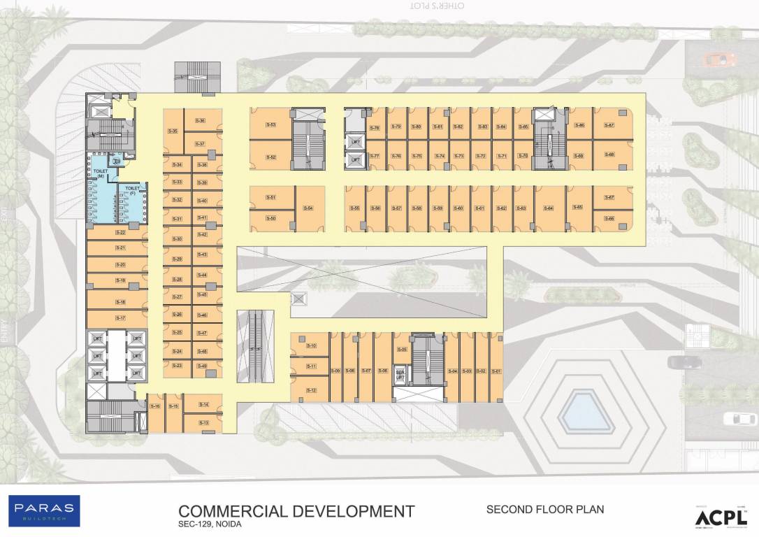  paras avenue Block 1,2 & 3 Cluster Plan for 2nd Floor
