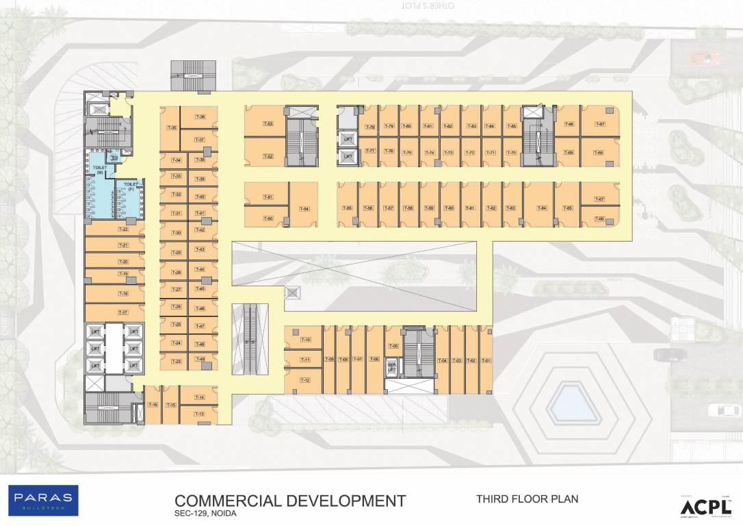  paras avenue Block 1,2 & 3 Cluster Plan for 3rd Floor