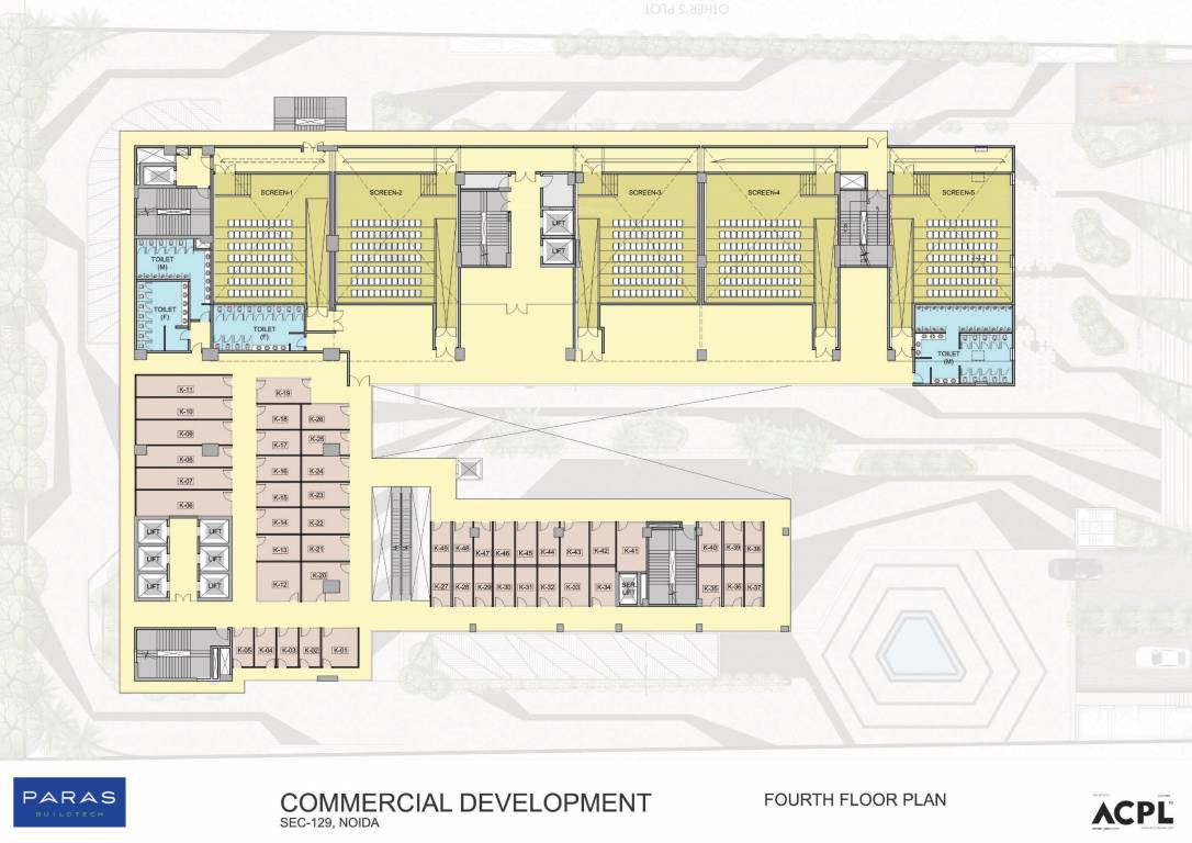  paras avenue Block 1,2 & 3 Cluster Plan for 4th Floor