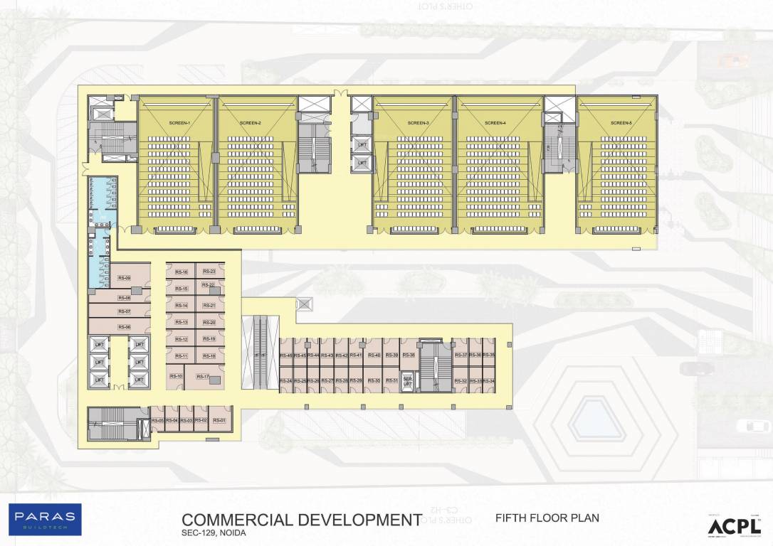  paras avenue Block 1,2 & 3 Cluster Plan for 5th Floor