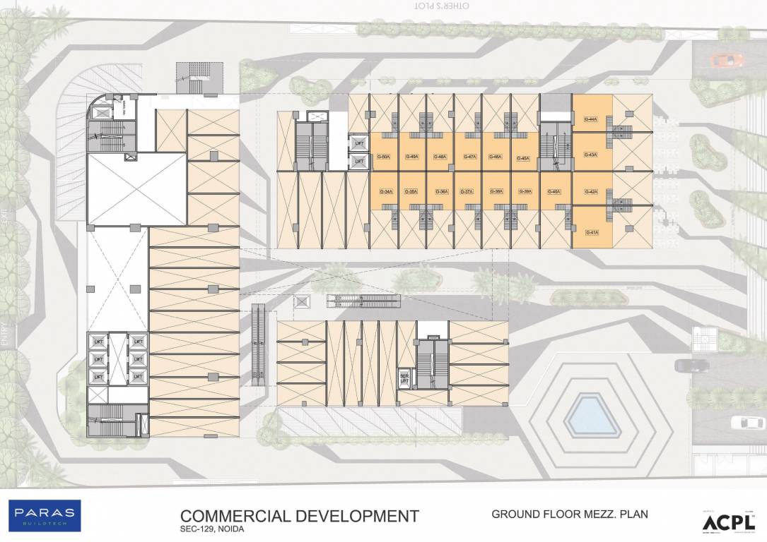  paras avenue Block 1,2 & 3 Ground 2 Cluster Plan
