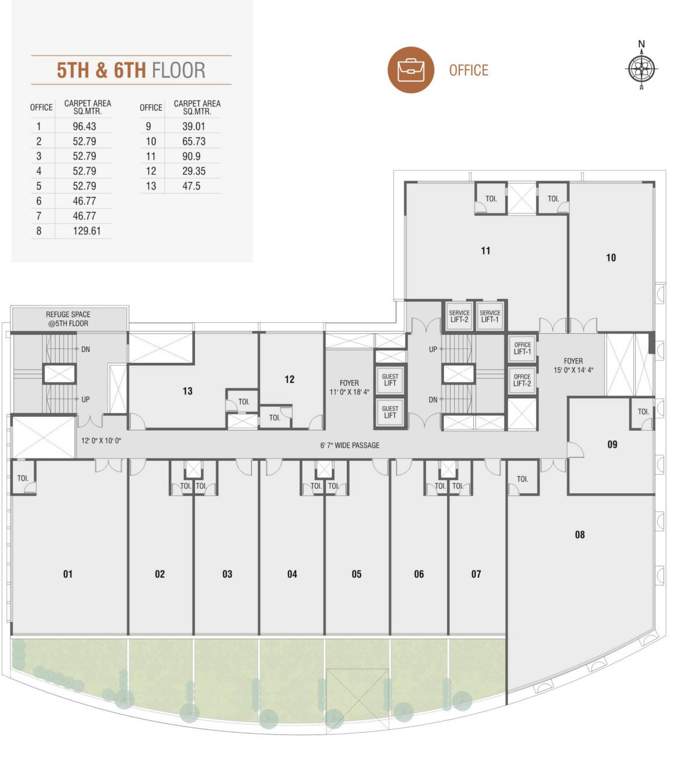  nakshatra Nakshatra Cluster Plan from 5th to 6th Floor