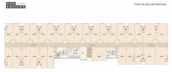  square Square Cluster Plan from 1st to 3rd Floor
