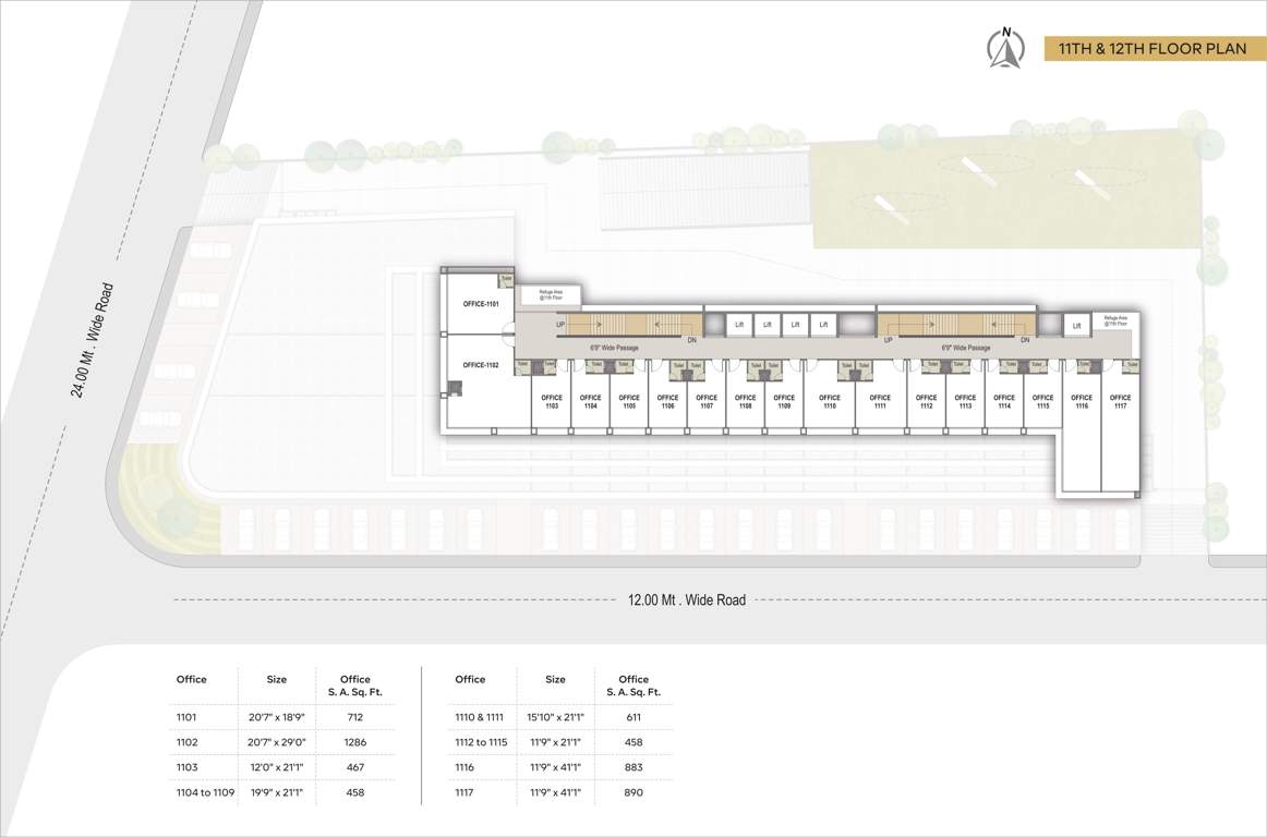  solitaire Ratnanjali Solitaire Cluster Plan from 11th to 12th Floor