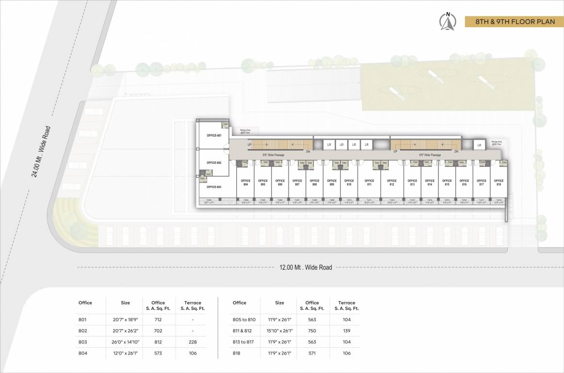  solitaire Ratnanjali Solitaire Cluster Plan from 8th to 9th Floor