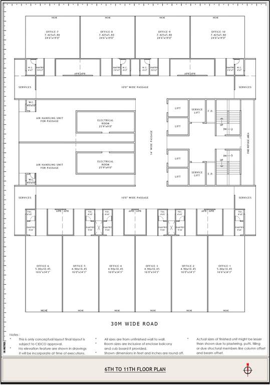  one platinum One Platinum Cluster Plan from 6th to 11th Floor