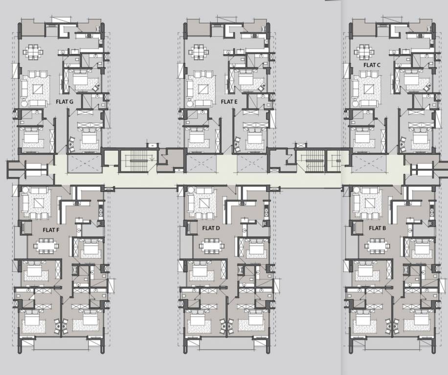  white nest Block 1 Cluster Plan from 1st to 7th Floor