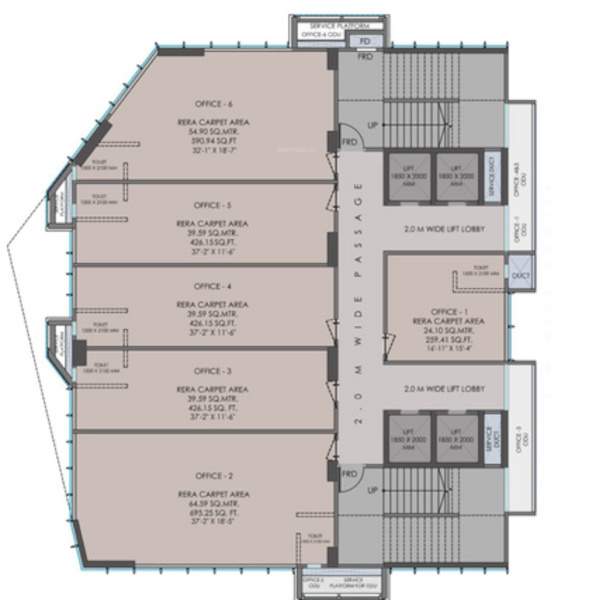  the pentagon The Pentagon Cluster Plan From 6th To 9th, 11th To 14th, Floor