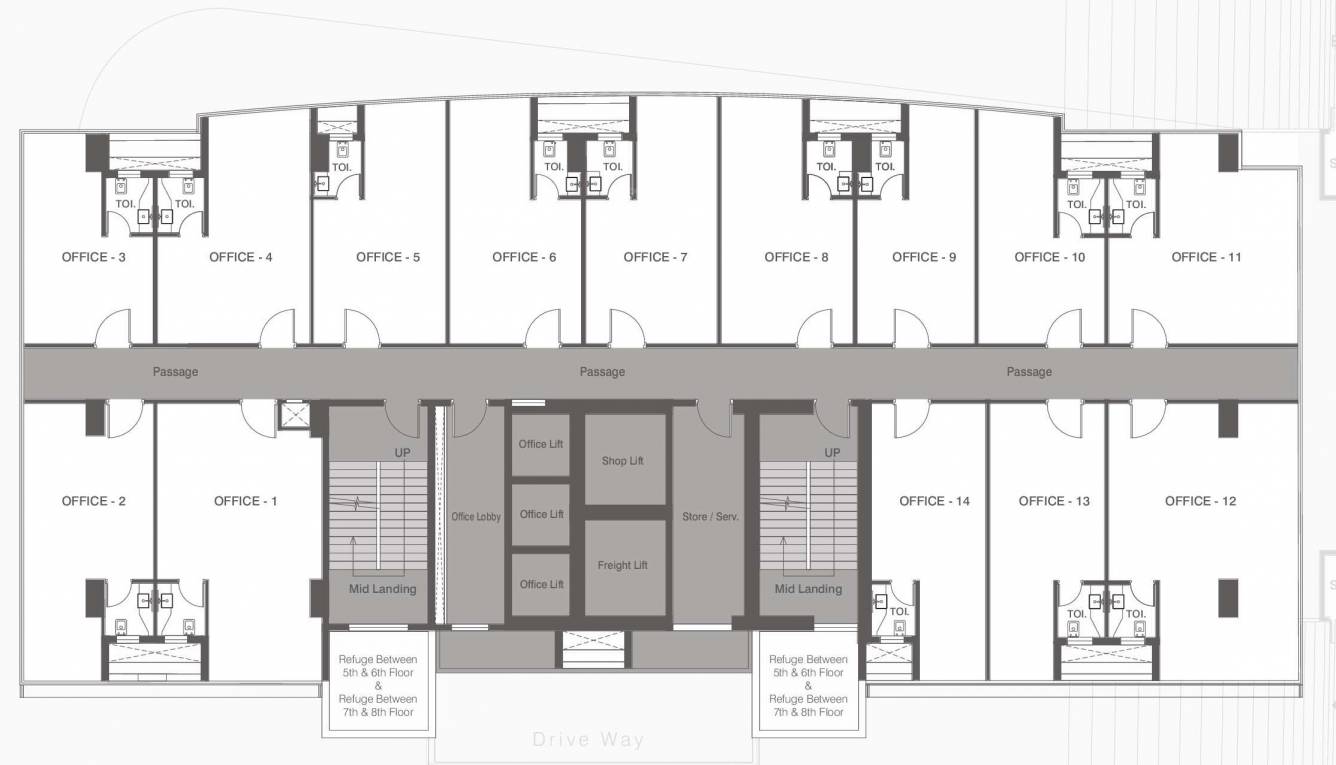  altezza Altezza Cluster Plan For 5th Floor
