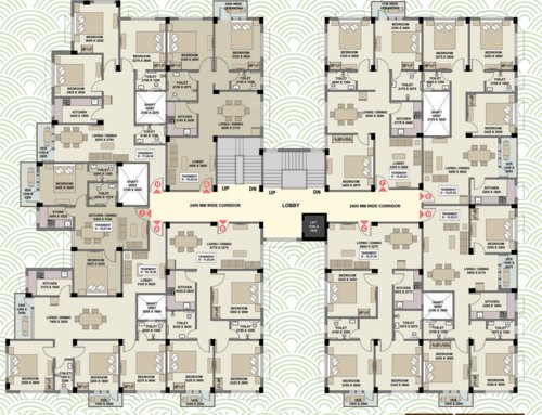  gokul-dham Sunflower Cluster Plan From Ground To 4th Floor