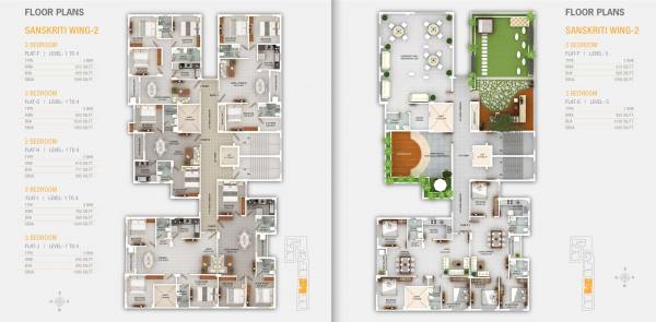  sanskriti Wing 2 Cluster Plan for 1st Floor