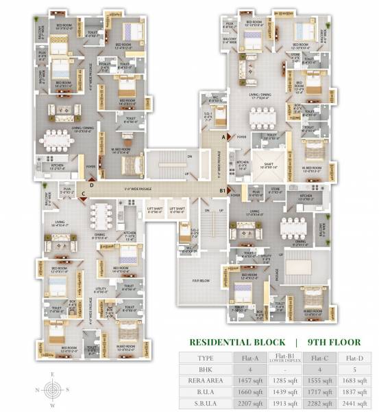 anantam Anantam Cluster Plan for 9th Floor