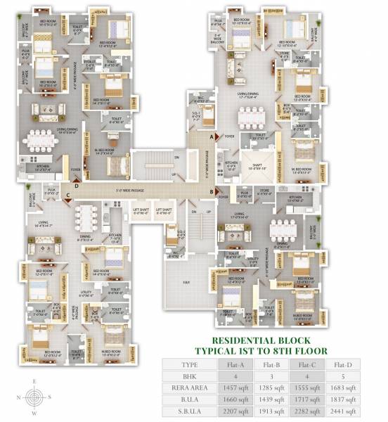  anantam Anantam Cluster Plan from 1st to 8th Floor