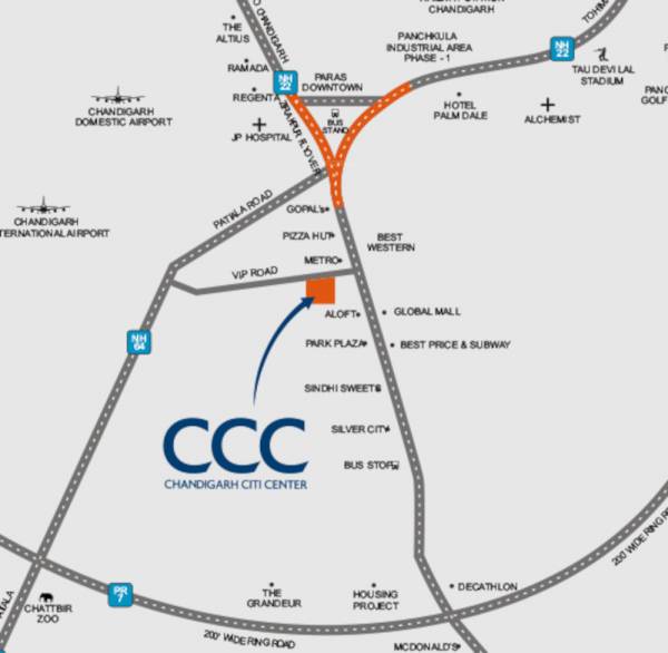  chandigarh-citi-center Location Plan