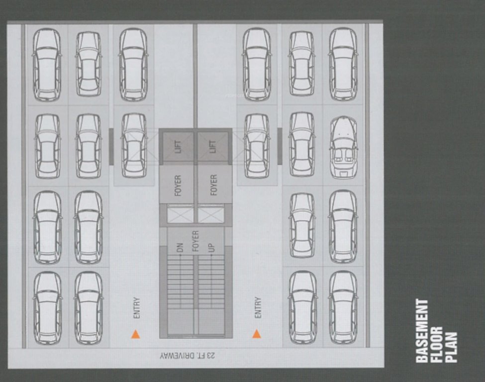  times corporate park Block A & B Basement 2 Cluster Plan