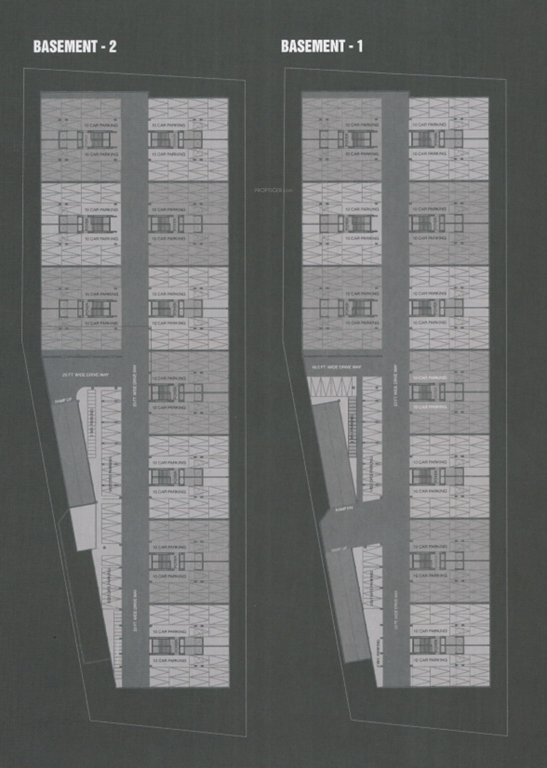  times corporate park Block A & B Basement Cluster Plan