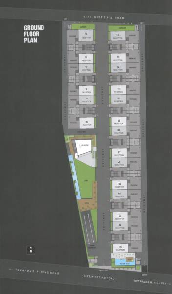  times-corporate-park Block A & B Ground Floor Cluster Plan