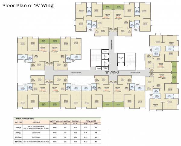  keystone-b-building Visoka Keystone - B Building Typical Cluster Plan