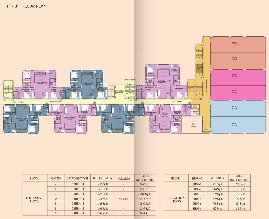  kimaya Kimaya Cluster Plan For 1st To 3rd Floor