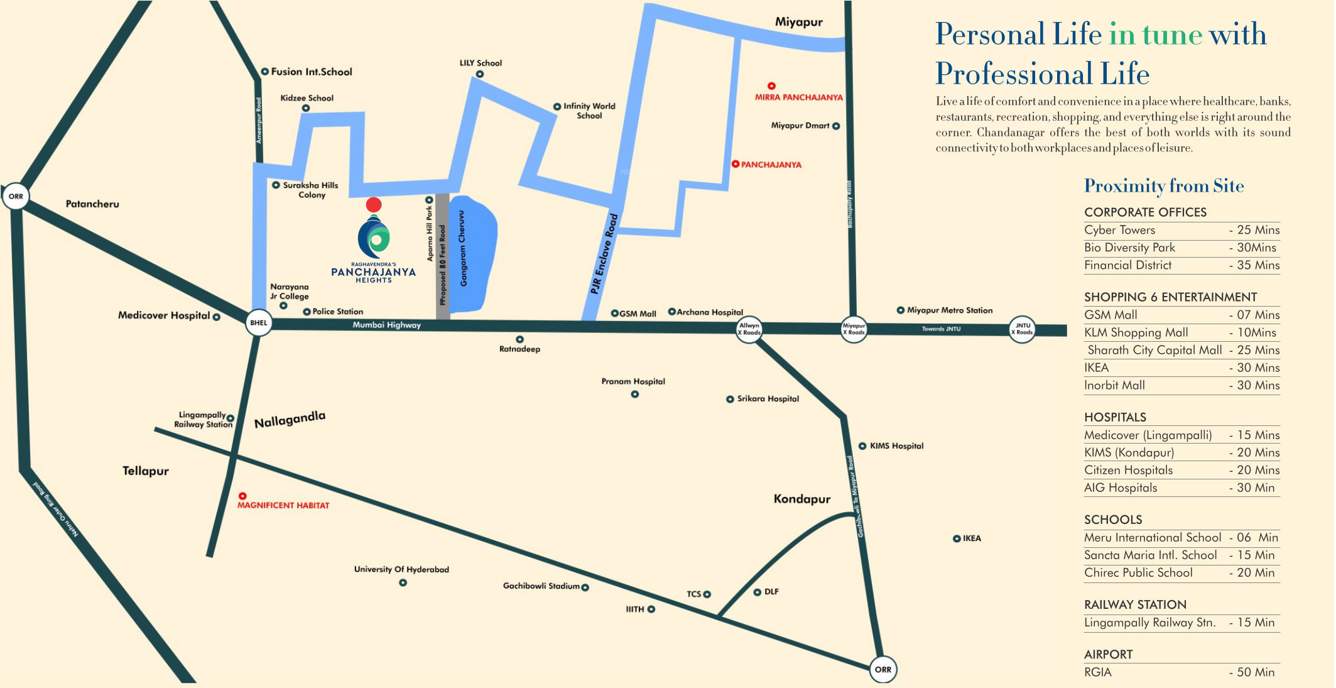  panchajanya heights Location Plan