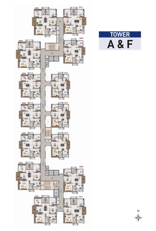  one orion Block A & F Typical Cluster Plan