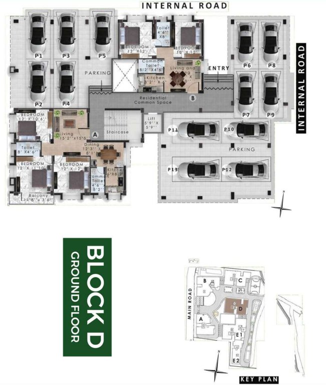  madhuban C Ground Cluster Plan