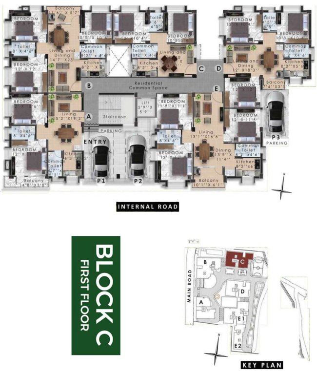  madhuban C Typical Cluster Plan