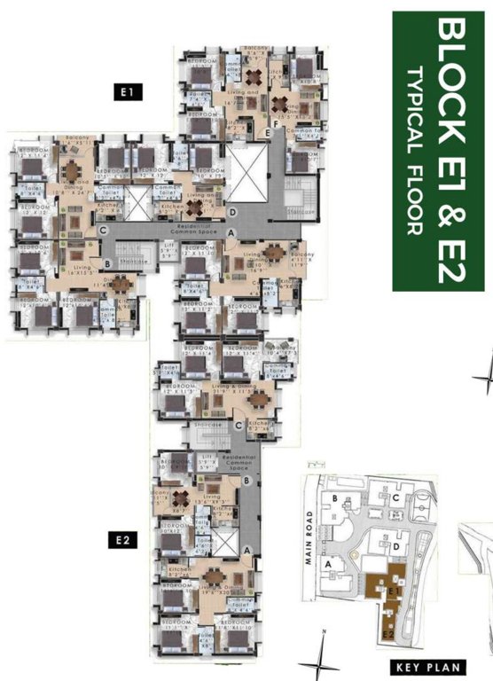  madhuban E1 And E2 Typical Cluster Plan