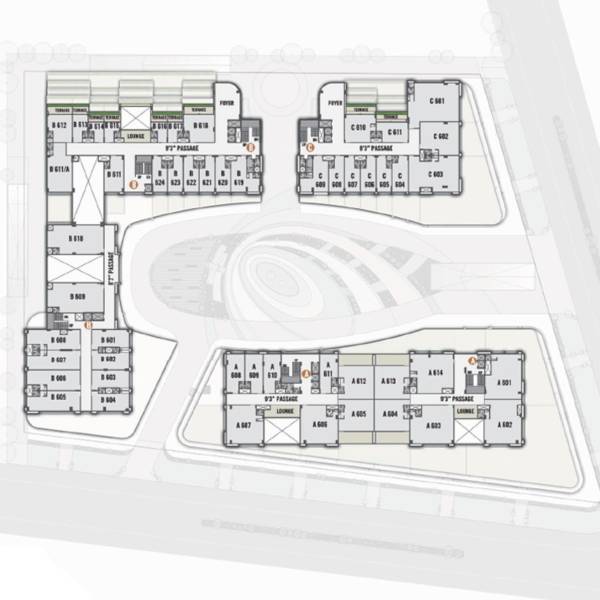  the-landmark Block A,B & C Cluster Plan for 6th Floor