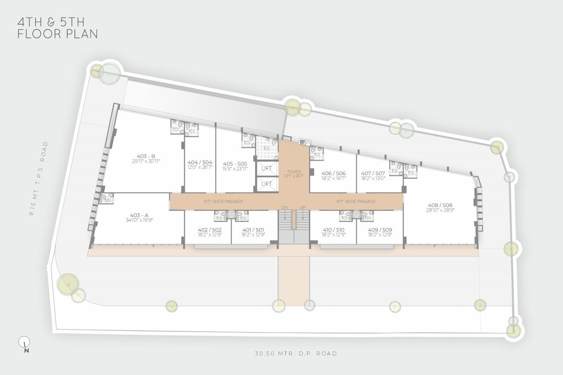  priviera Priviera Cluster Plan from 4th to 5th Floor