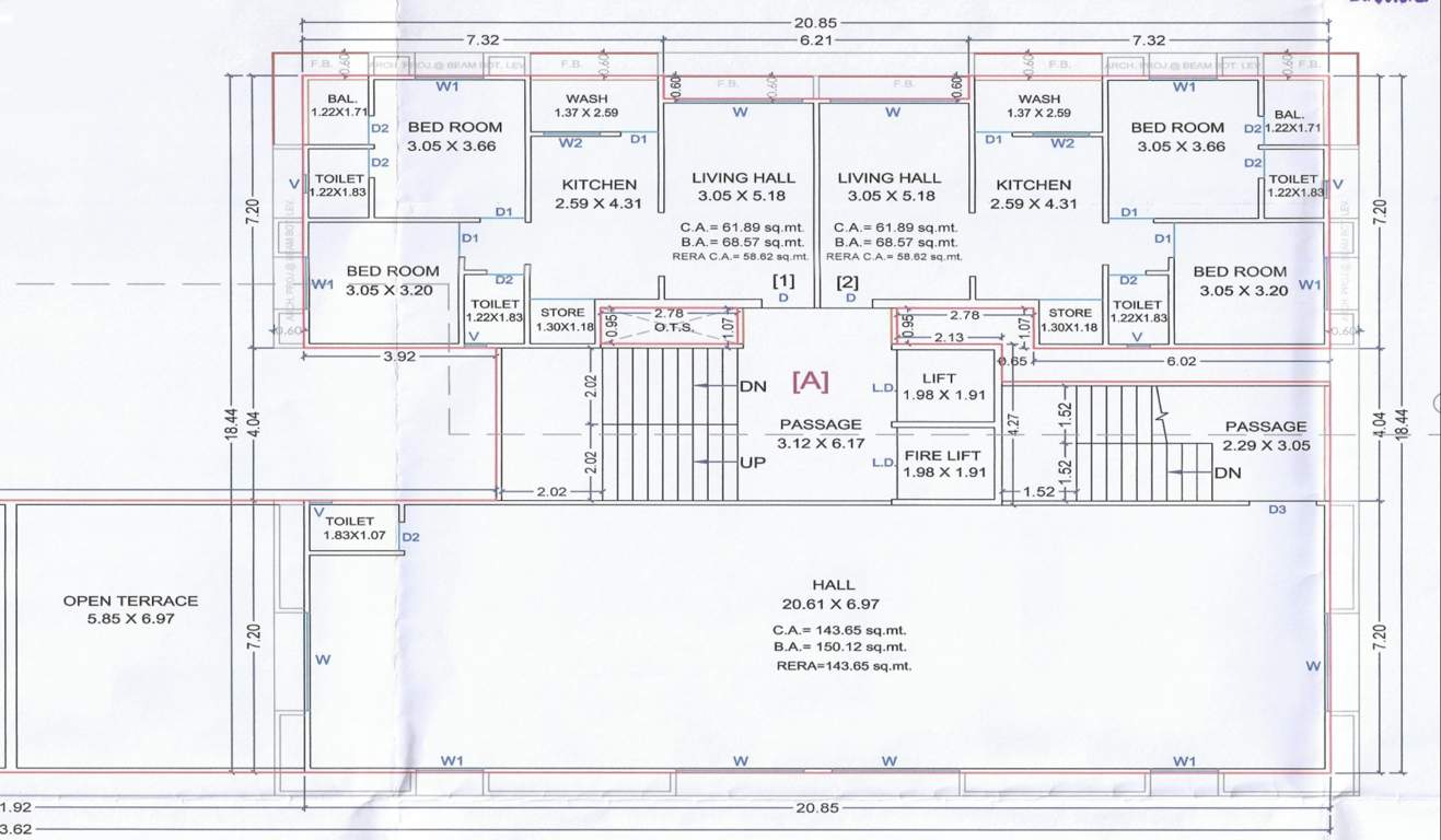  luxuria A 1st  Floor Cluster Plan