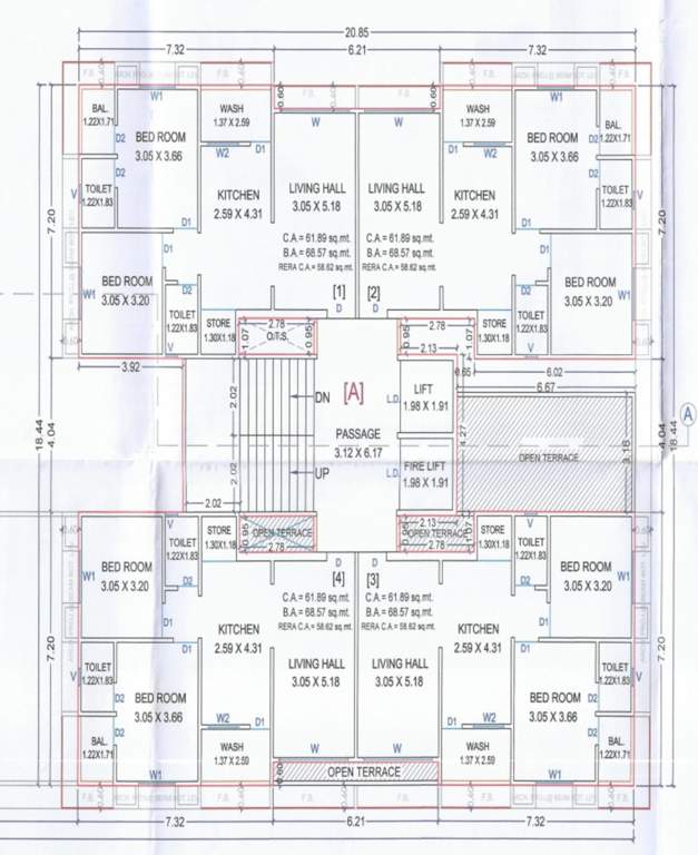  luxuria A 2nd Floor Cluster Plan