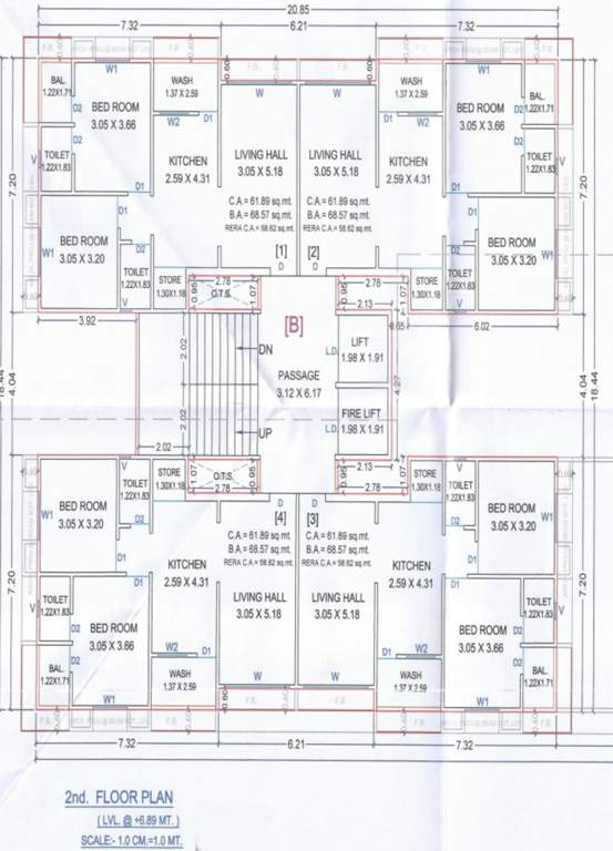  luxuria B 2nd  Floor Cluster Plan