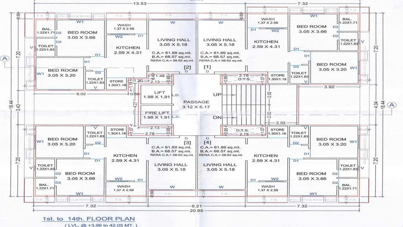 luxuria D Cluster Plan From 1st To 14th Floor