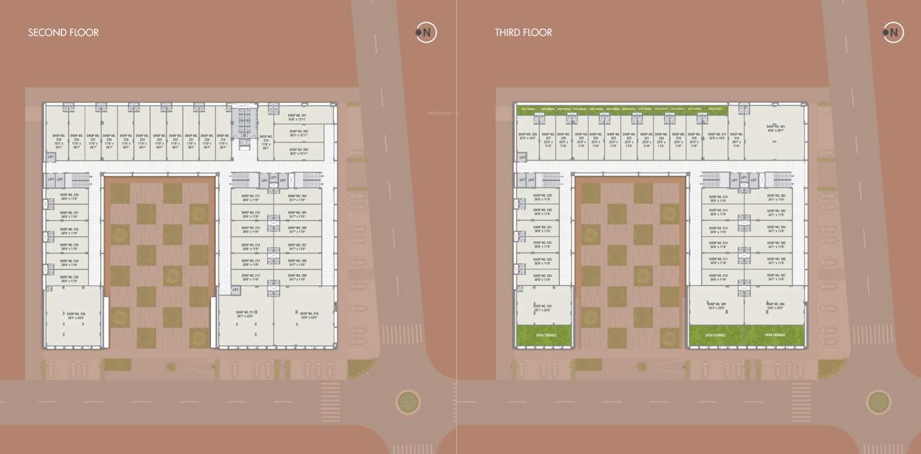  arena Shree Sarju Arena Cluster Plan from 2nd to 3rd Floor